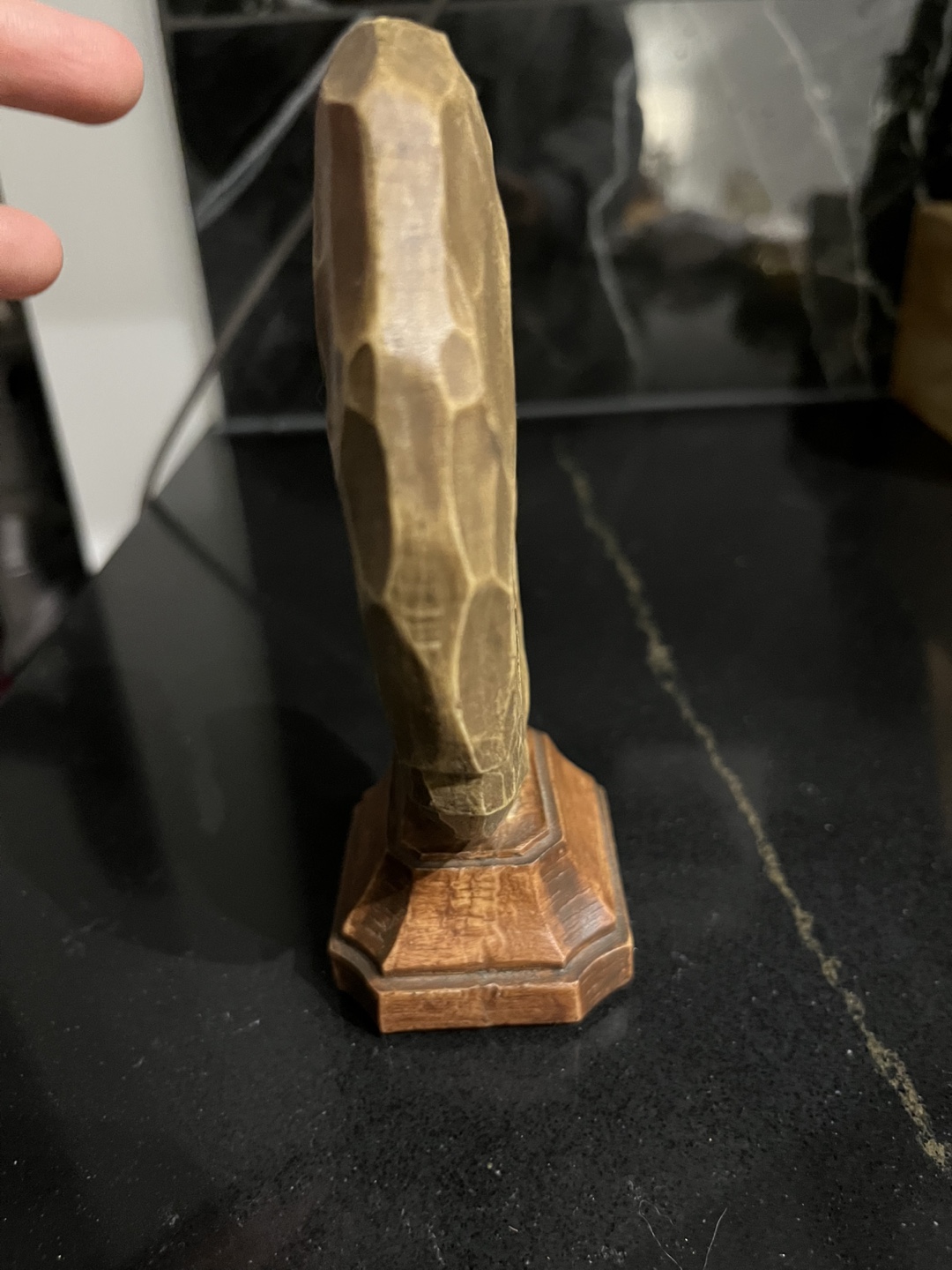 Wooden Madonna and Child Sculpture - photo 3