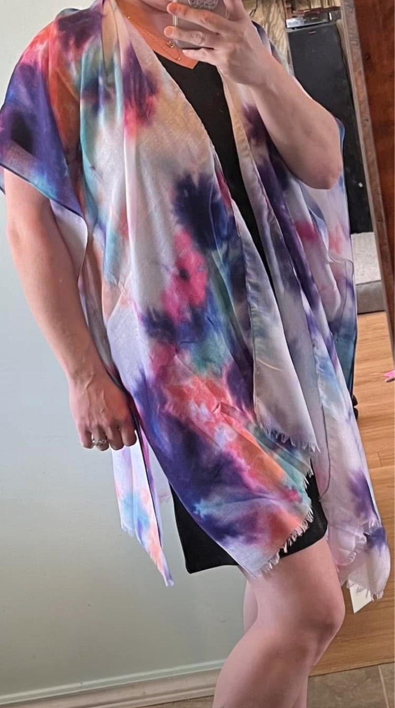 Women's Tie-Dye Kimono Cardigan - Various Colours - photo 2