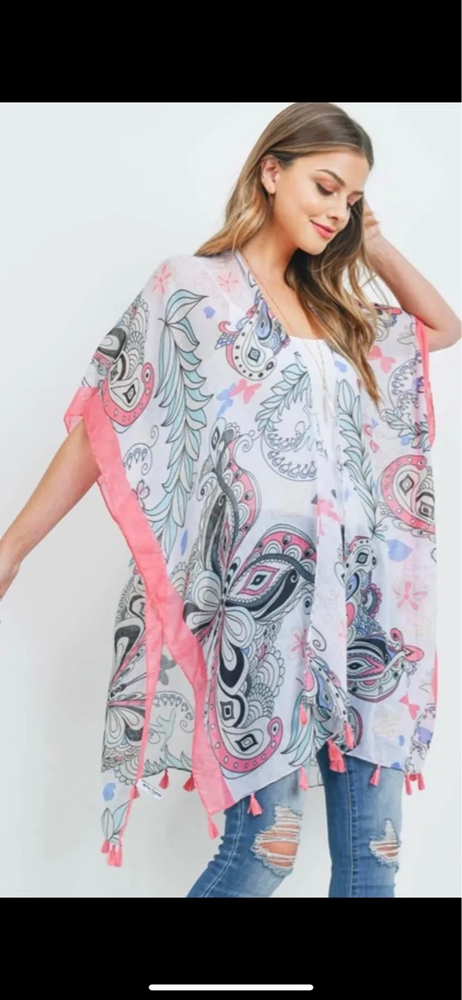 Women's Tie-Dye Kimono Cardigan - Various Colours image indicator(3)