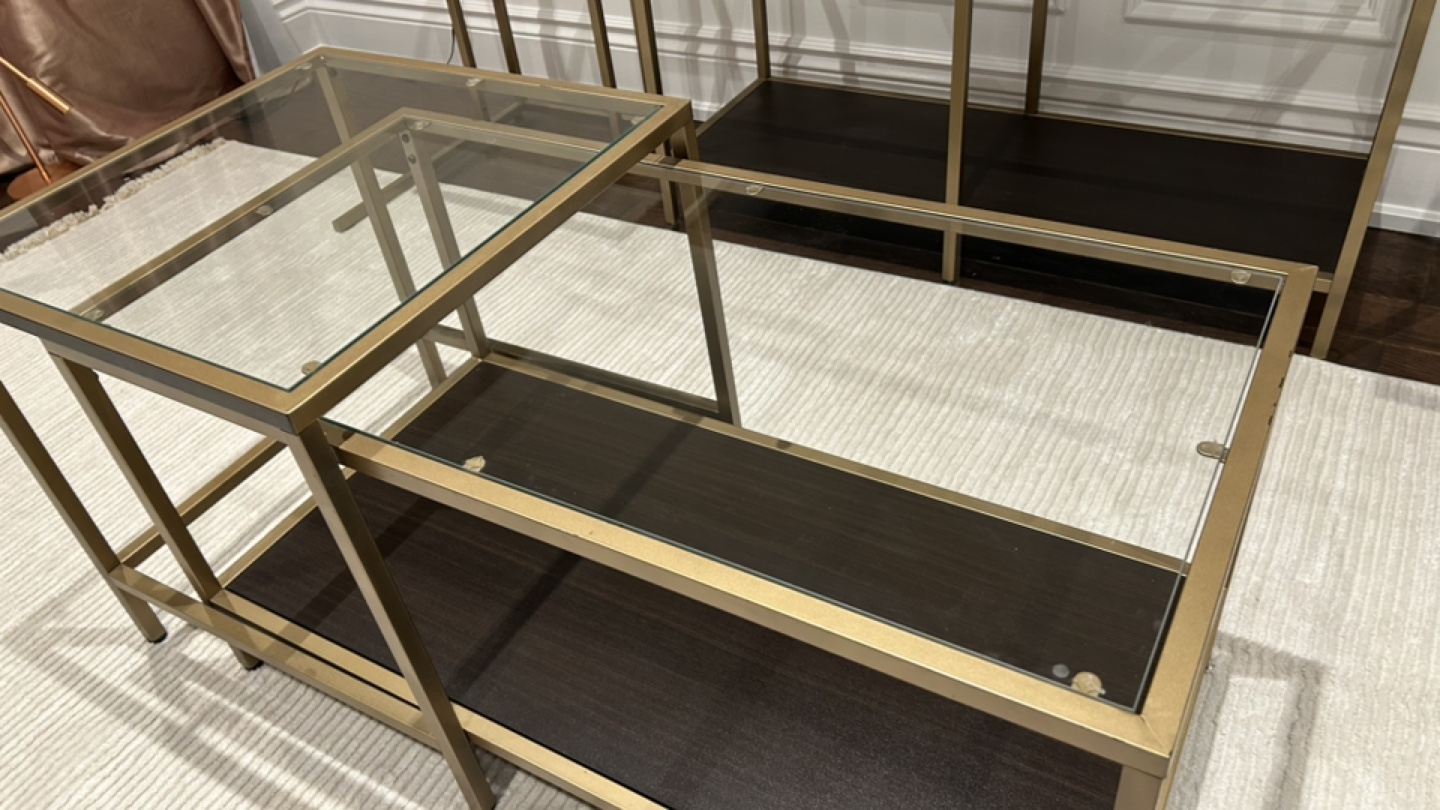 End tables, coffee tables and shelf set - photo 2