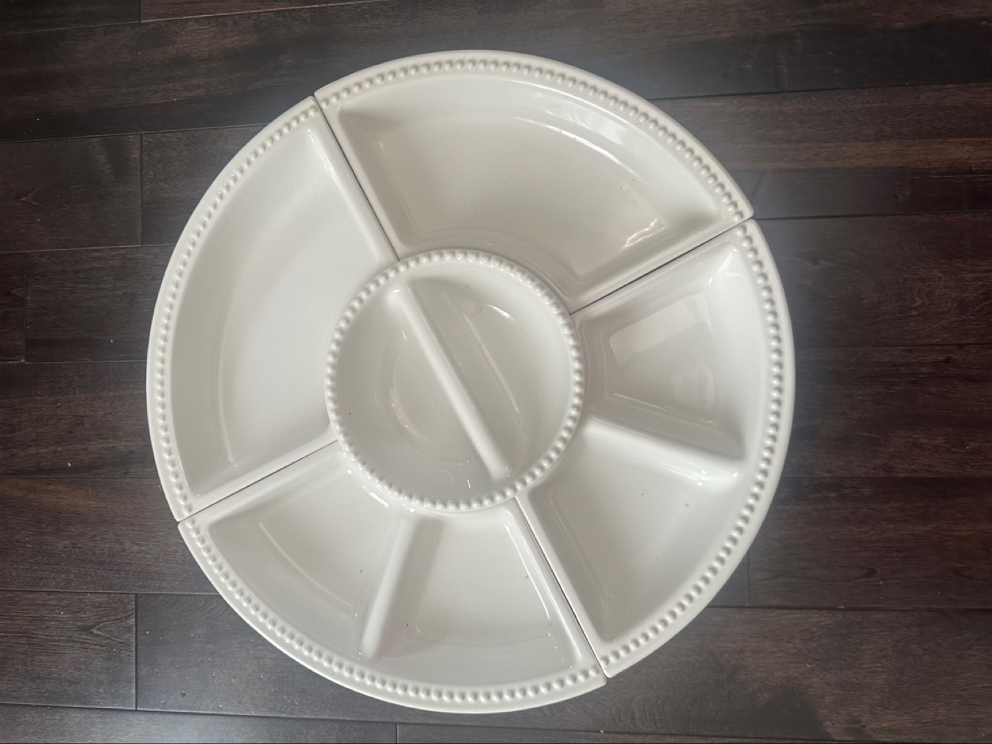 7-Piece Round Divided Serving Platter
