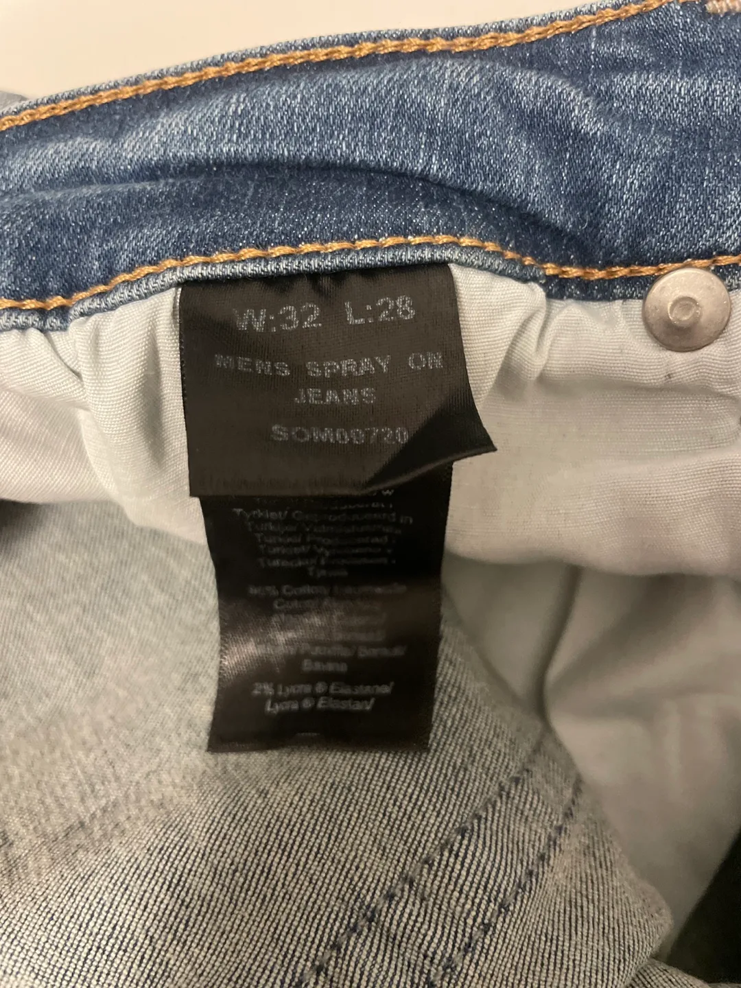 Men's Legend London Spray On Jeans - Size W32 L28 image indicator(4)