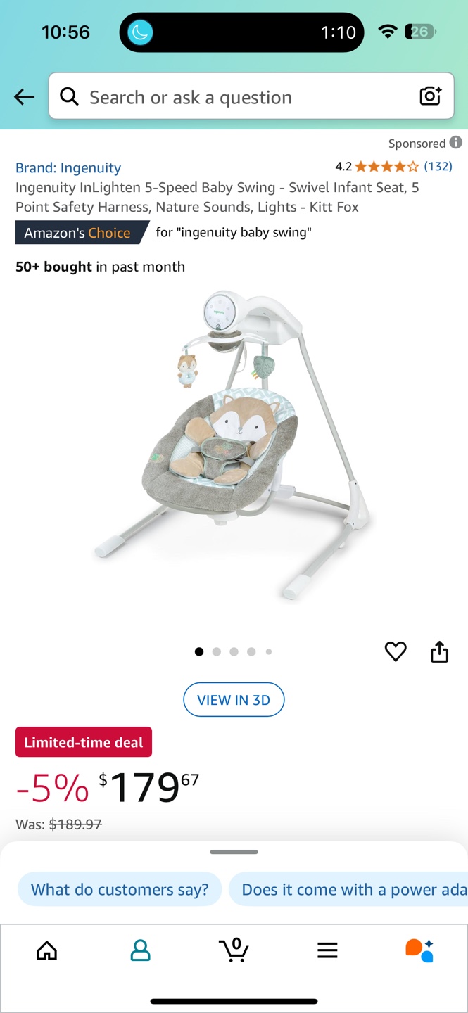Baby swing