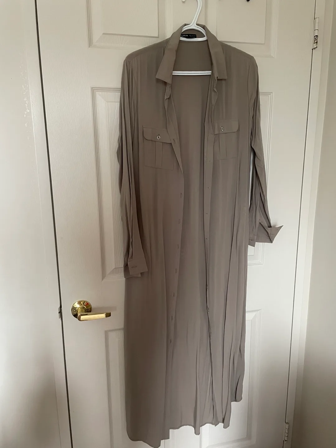 Long Sleeve Shirt Dress, Size M thumbnail