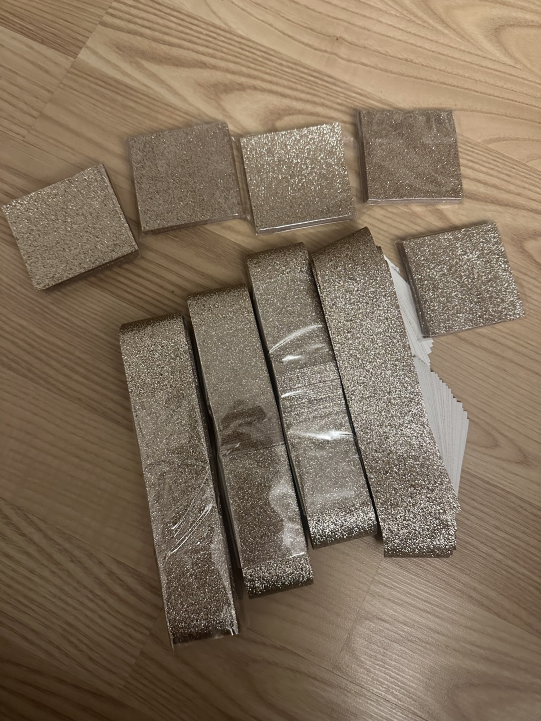 Gold Glitter Craft Supplies - Ribbon & Sheets