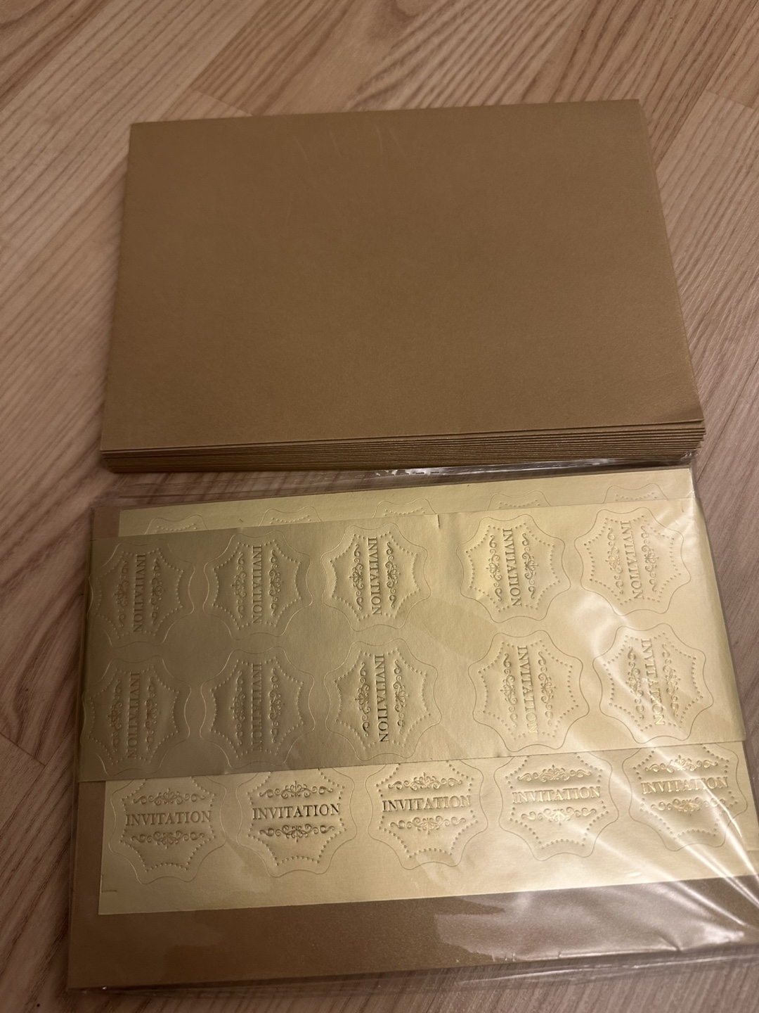 Wedding Invitation Envelopes & Gold Seals