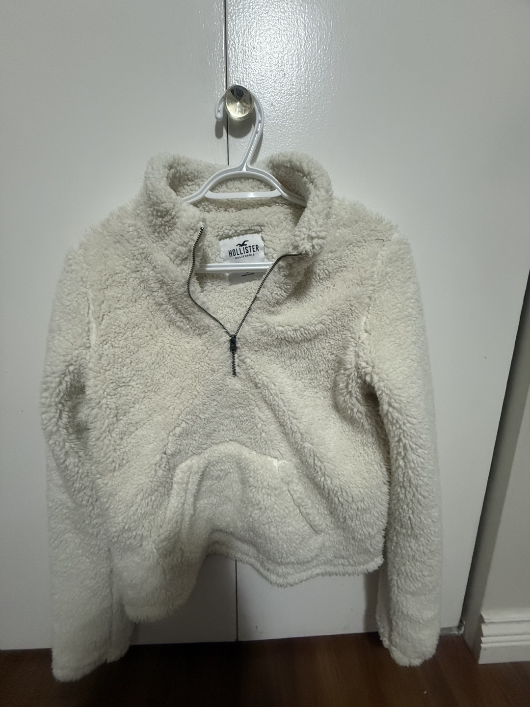 Hollister California Cream Sherpa Zip-Up