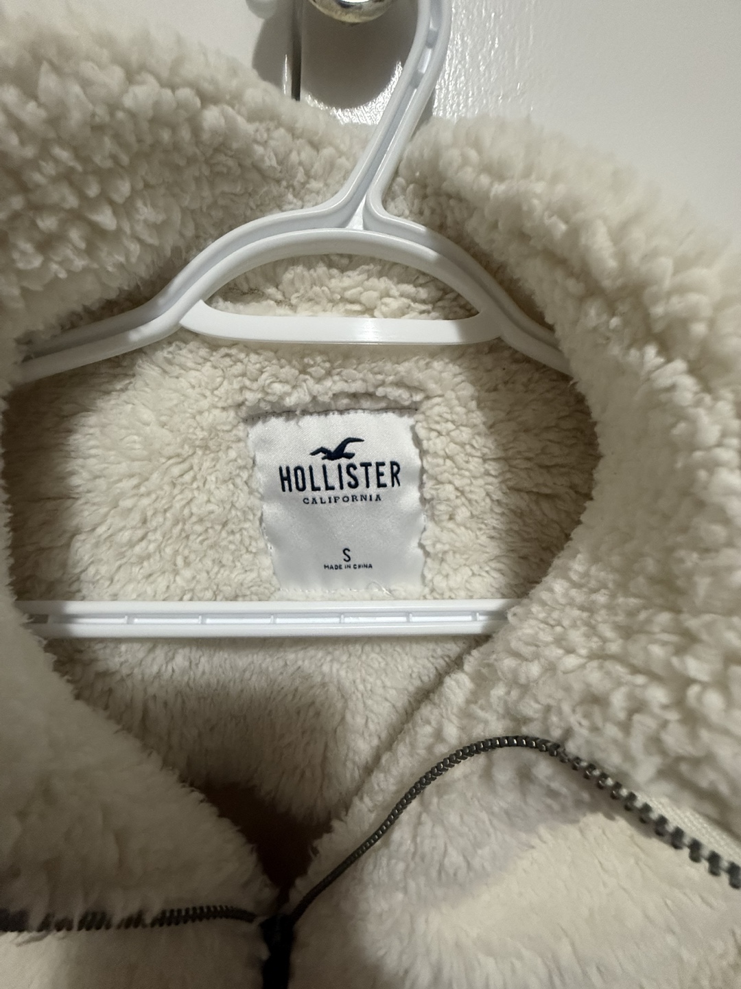 Hollister California Cream Sherpa Zip-Up - photo 3