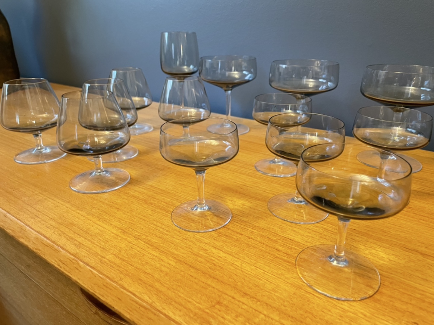 Vintage Smoke Grey Glass Drinkware - photo 3