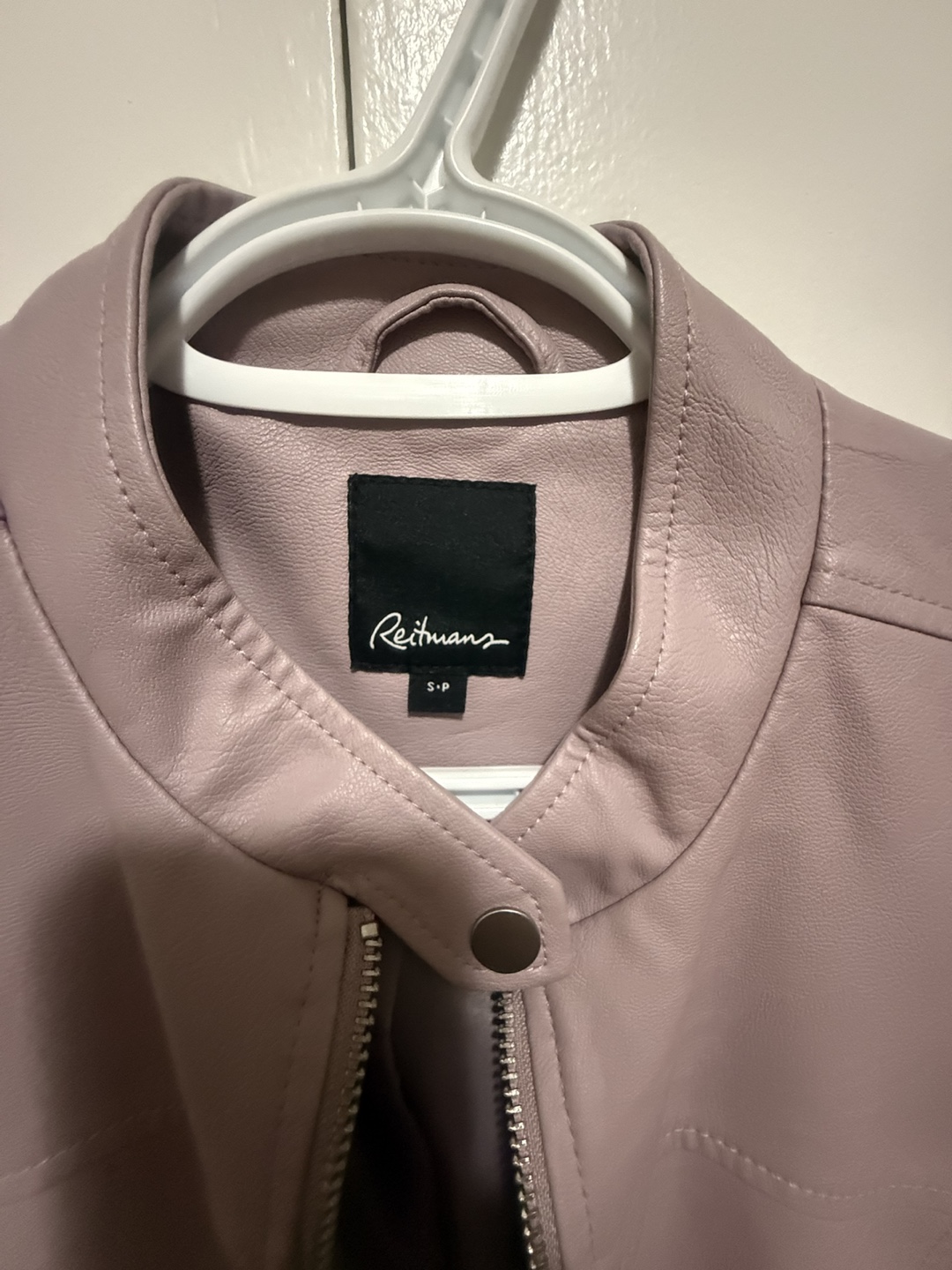Reitmans Pink Faux Leather Jacket Size Small - photo 2