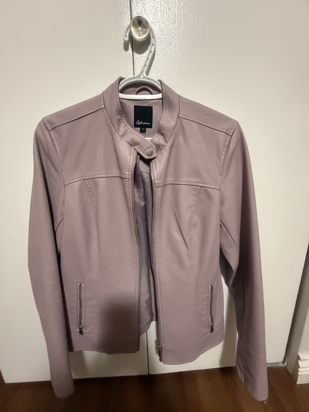 Reitmans Pink Faux Leather Jacket Size Small