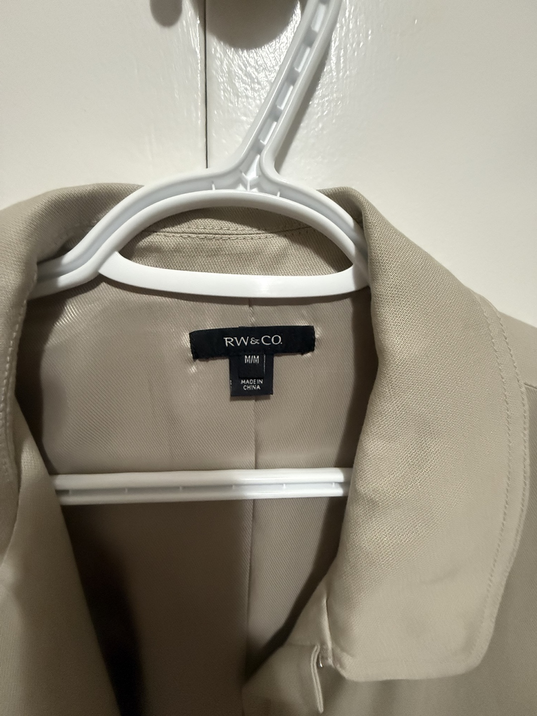 RW&CO Beige Zip-Up Jacket - Size M - photo 3