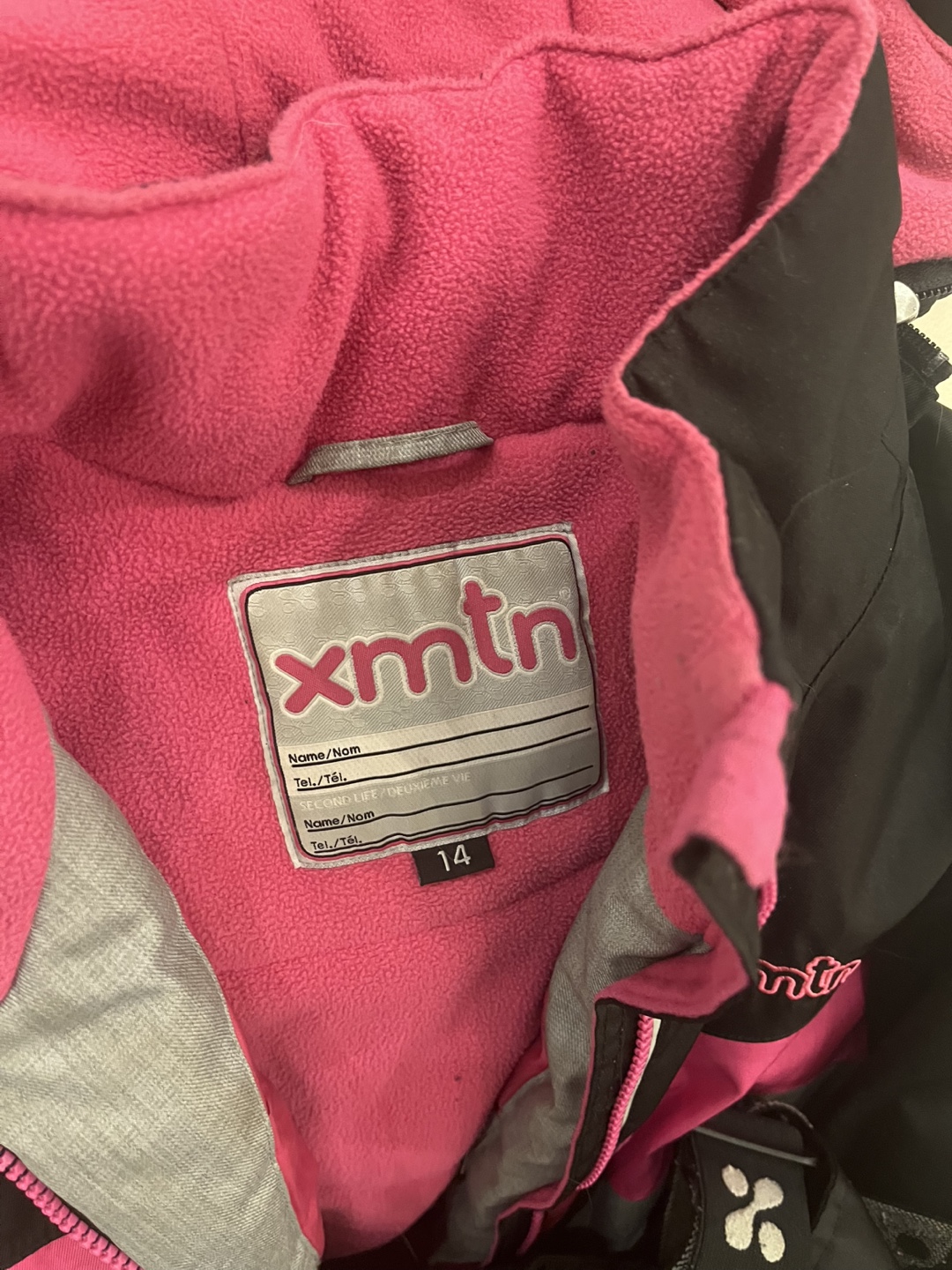 Xmtn Girls' Size 14 Ski Suit - Pink, Grey & Black
