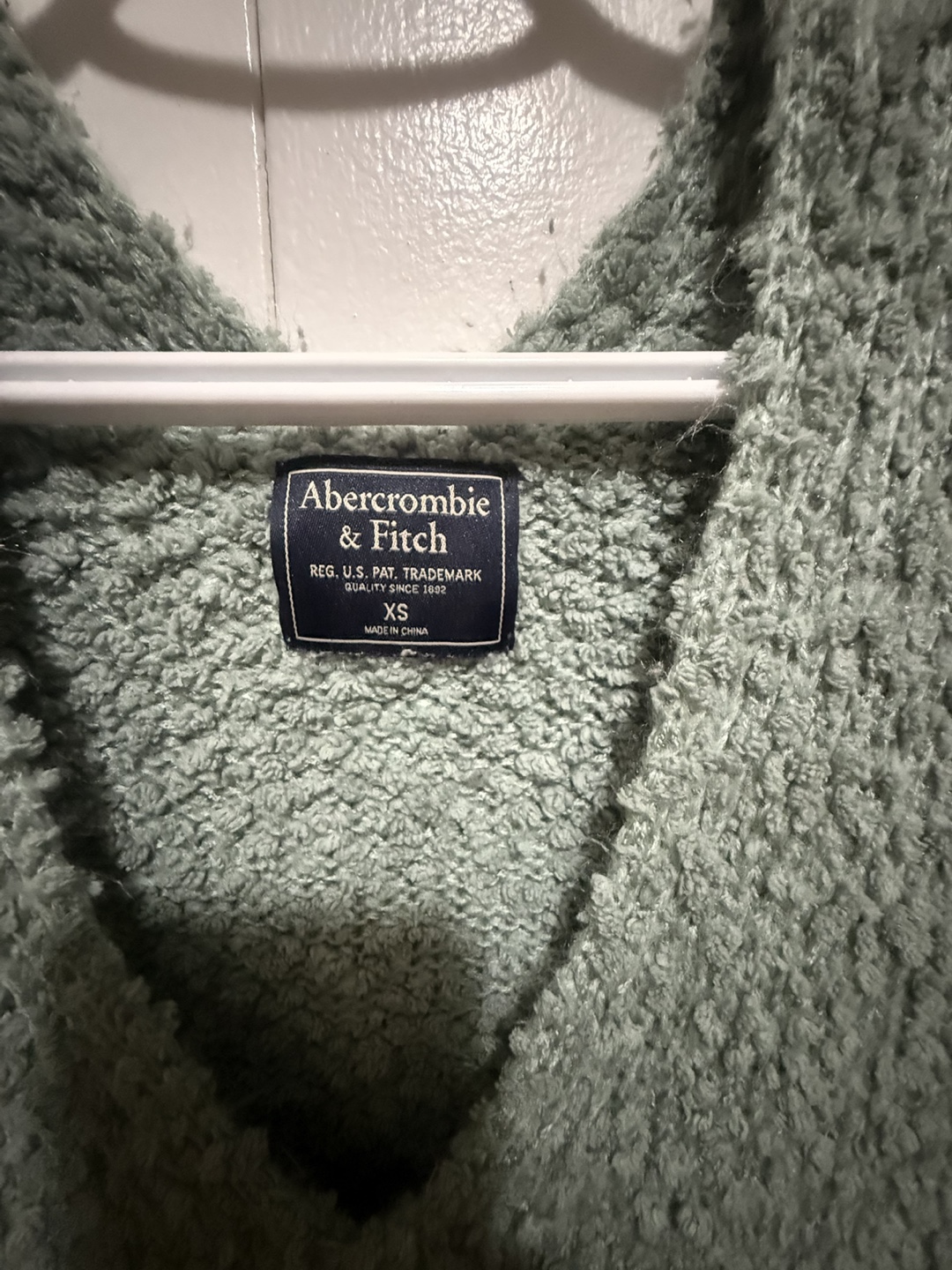 Abercrombie & Fitch Sage Green Fluffy Sweater - photo 3