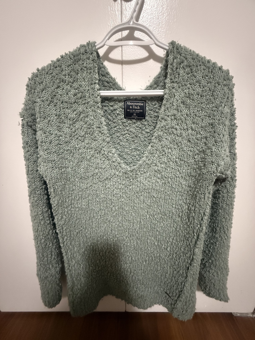 Abercrombie & Fitch Sage Green Fluffy Sweater