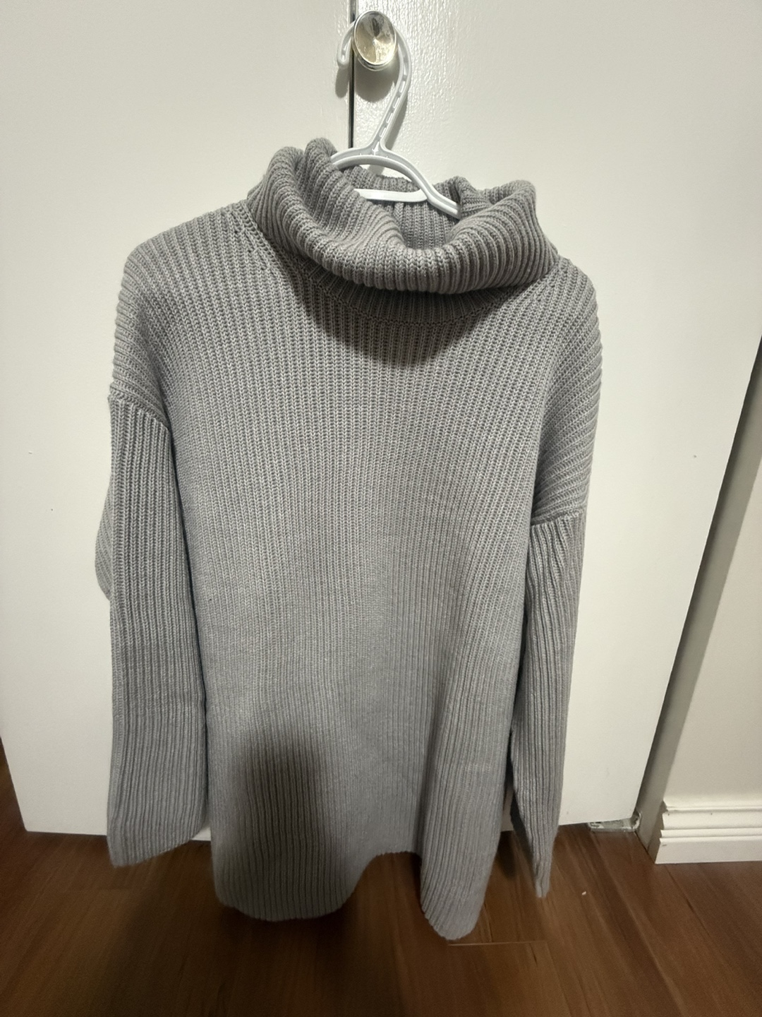 Babaton Mallo Heather Chrome Turtleneck Sweater - Size Small