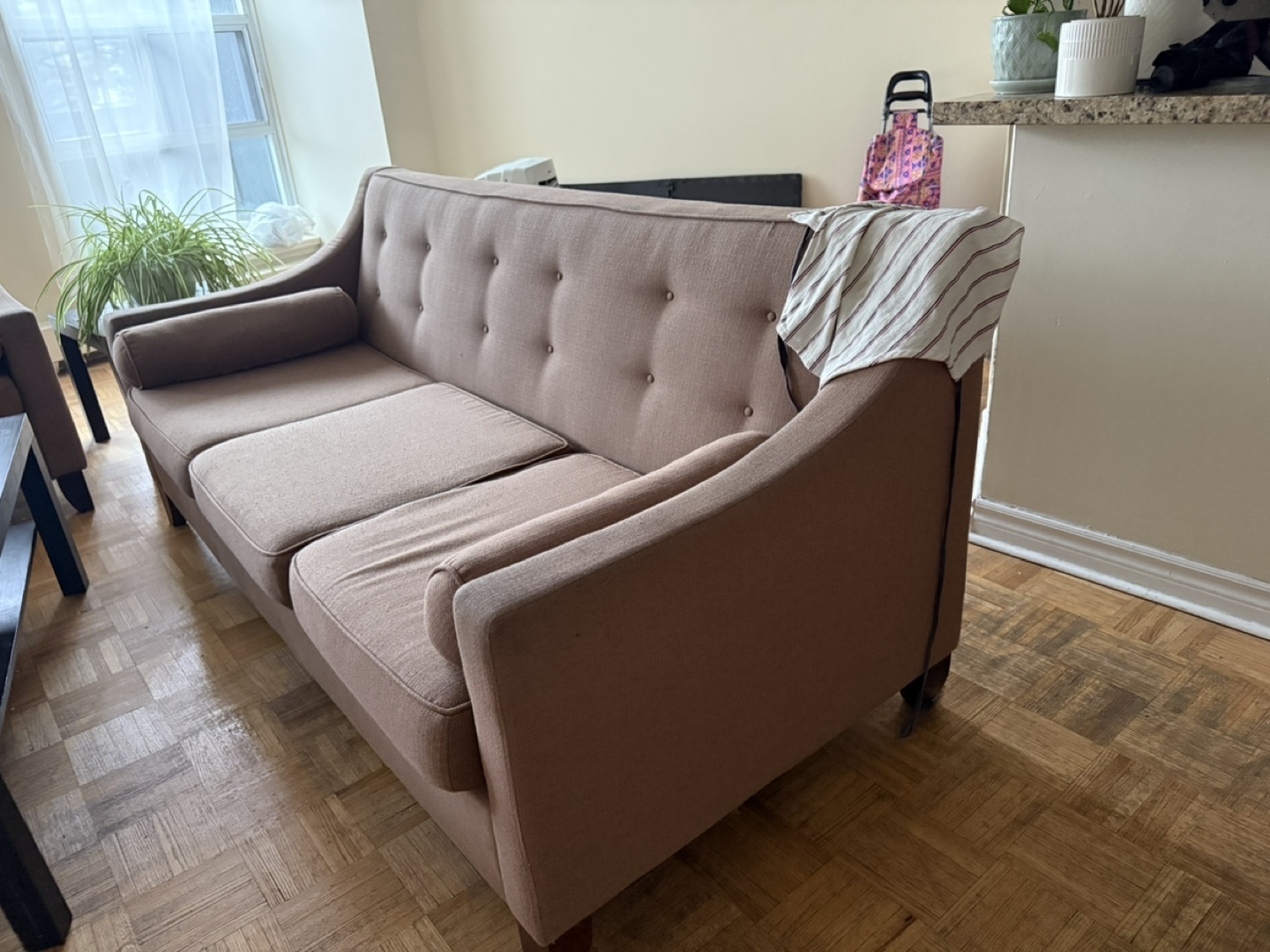 Move out sale: Brown 3 seater couch - photo 2