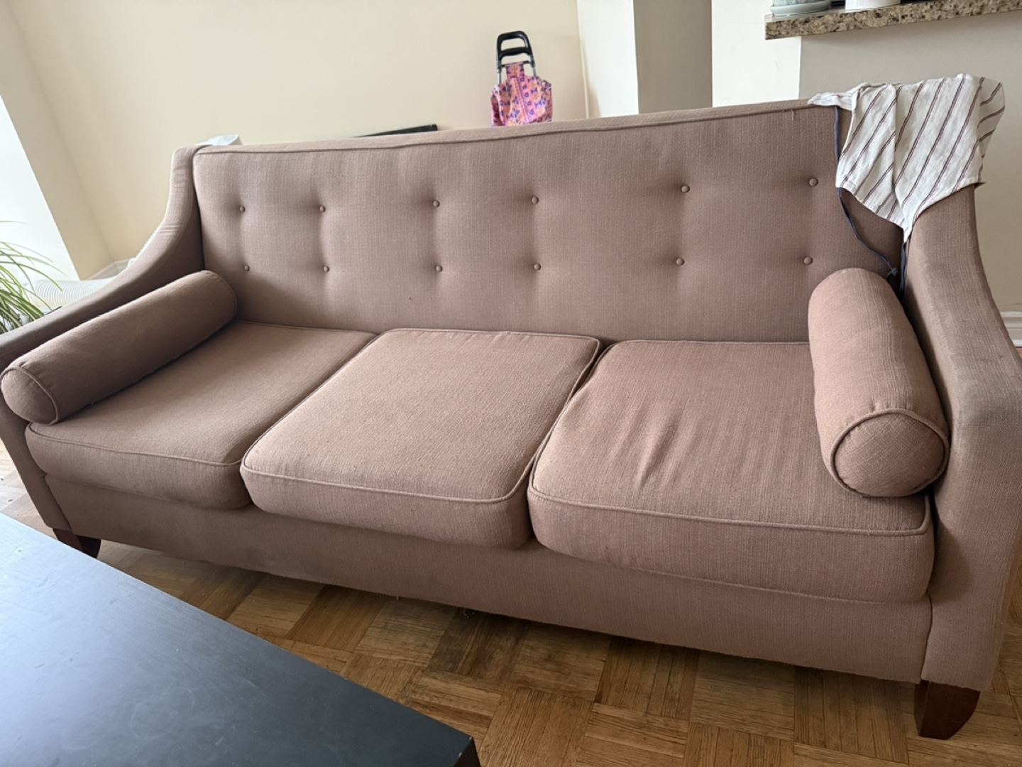 Move out sale: Brown 3 seater couch - photo 4