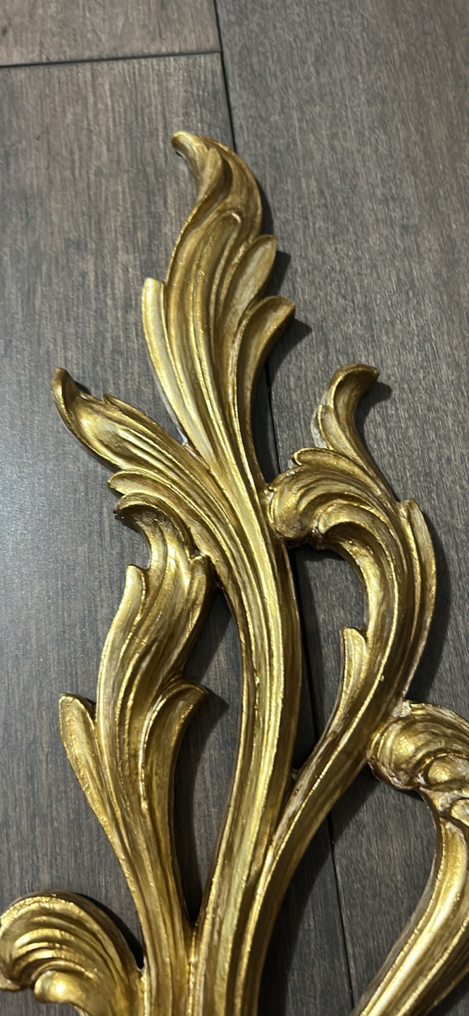 Vintage Gold Candle Sconce Wall Decor - photo 4