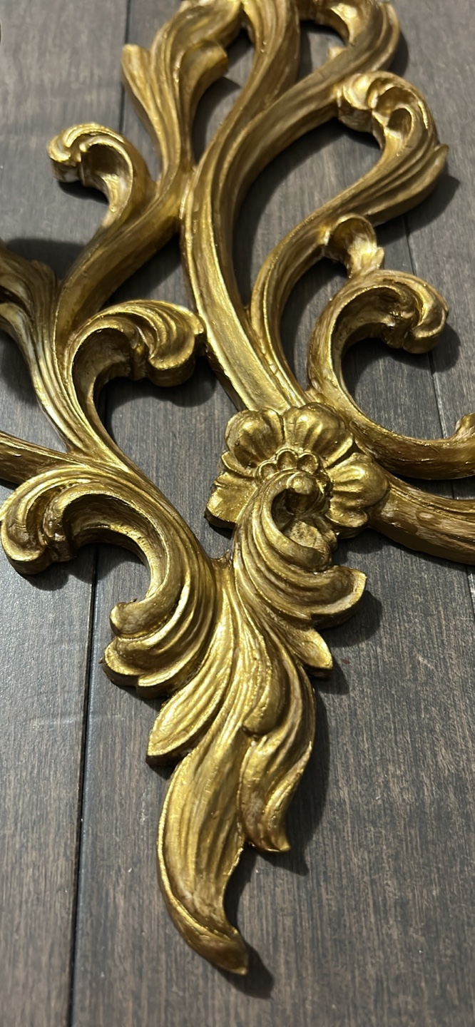 Vintage Gold Candle Sconce Wall Decor - photo 2