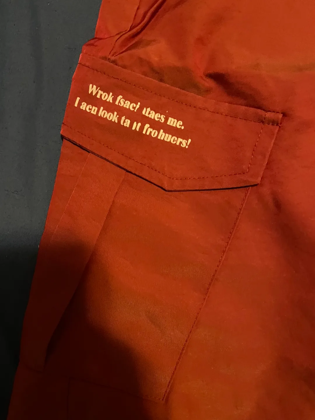 Men's Red Tiger Shorts with right side pocket image indicator(4)