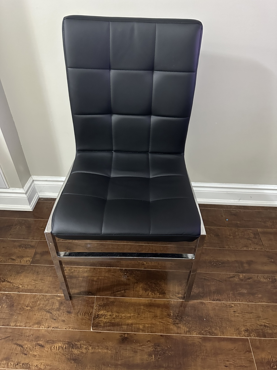 Black Glass Dining Table Set with 4 Chairs - photo 2