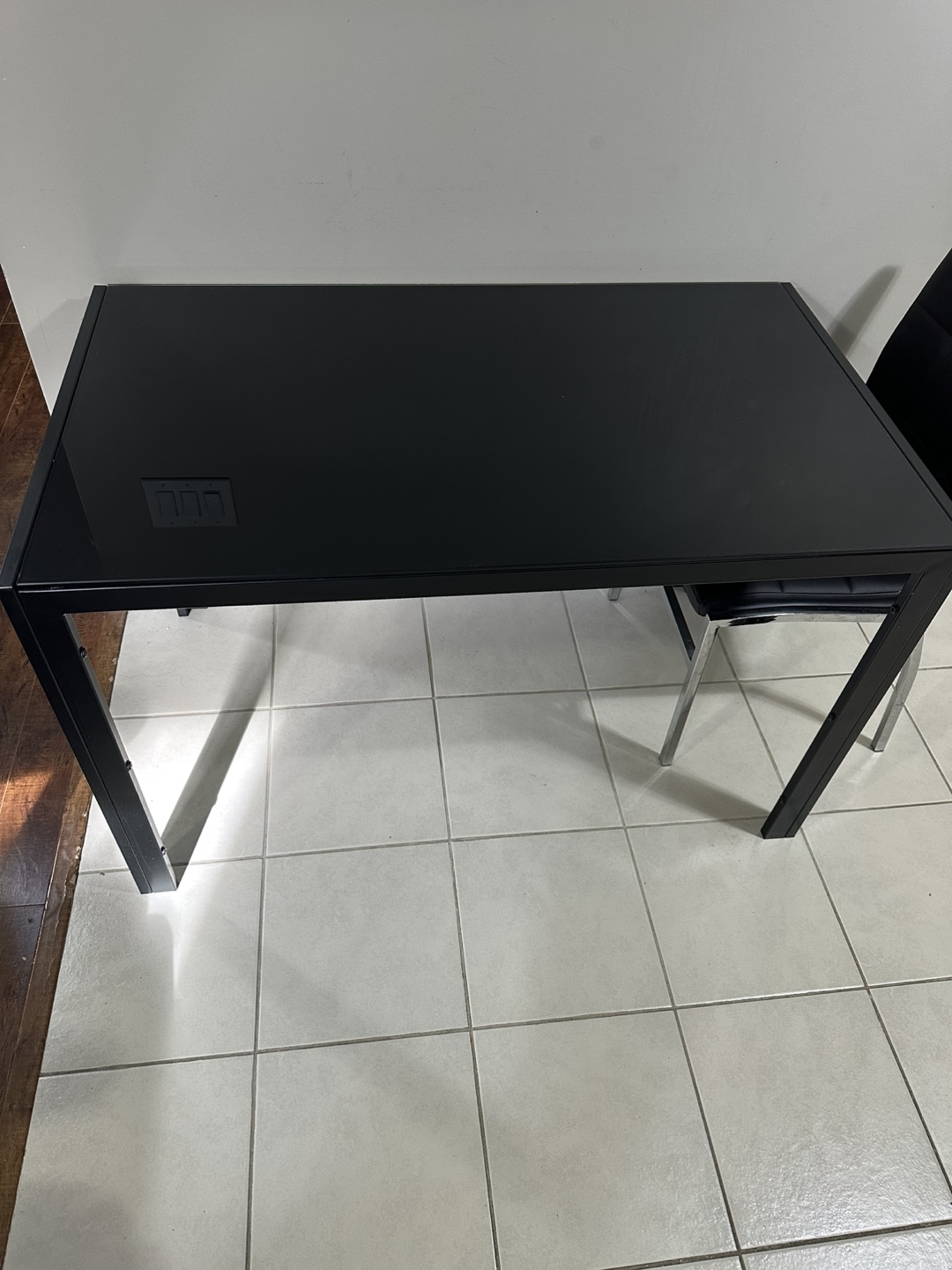 Black Glass Dining Table Set with 4 Chairs - photo 5