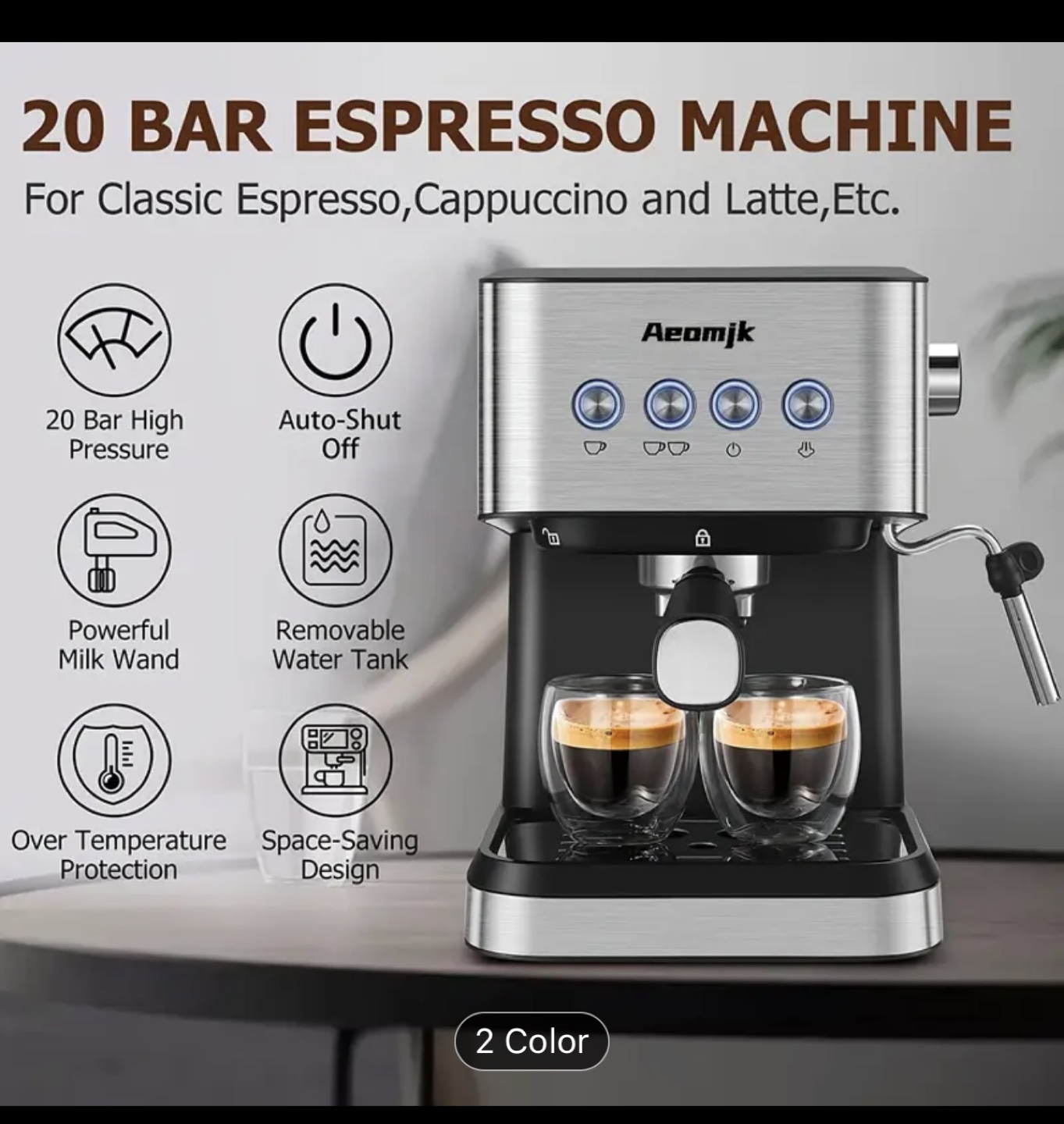 Aeomjk 20 Bar Espresso Machine - photo 2