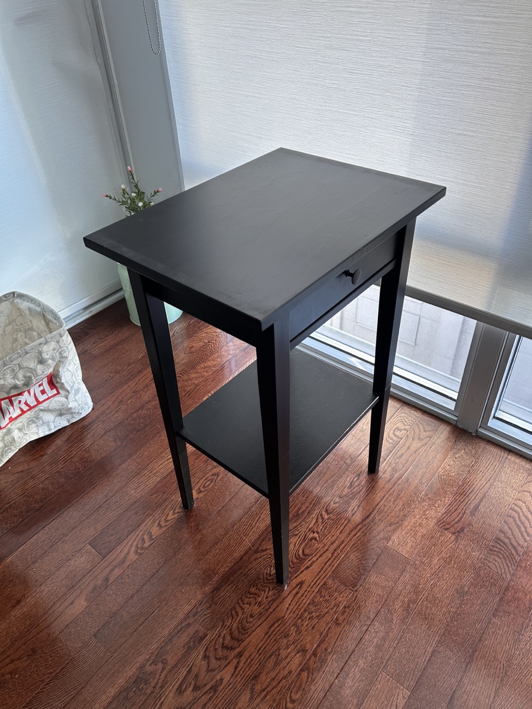 IKEA HEMNES Black Nightstand - photo 4