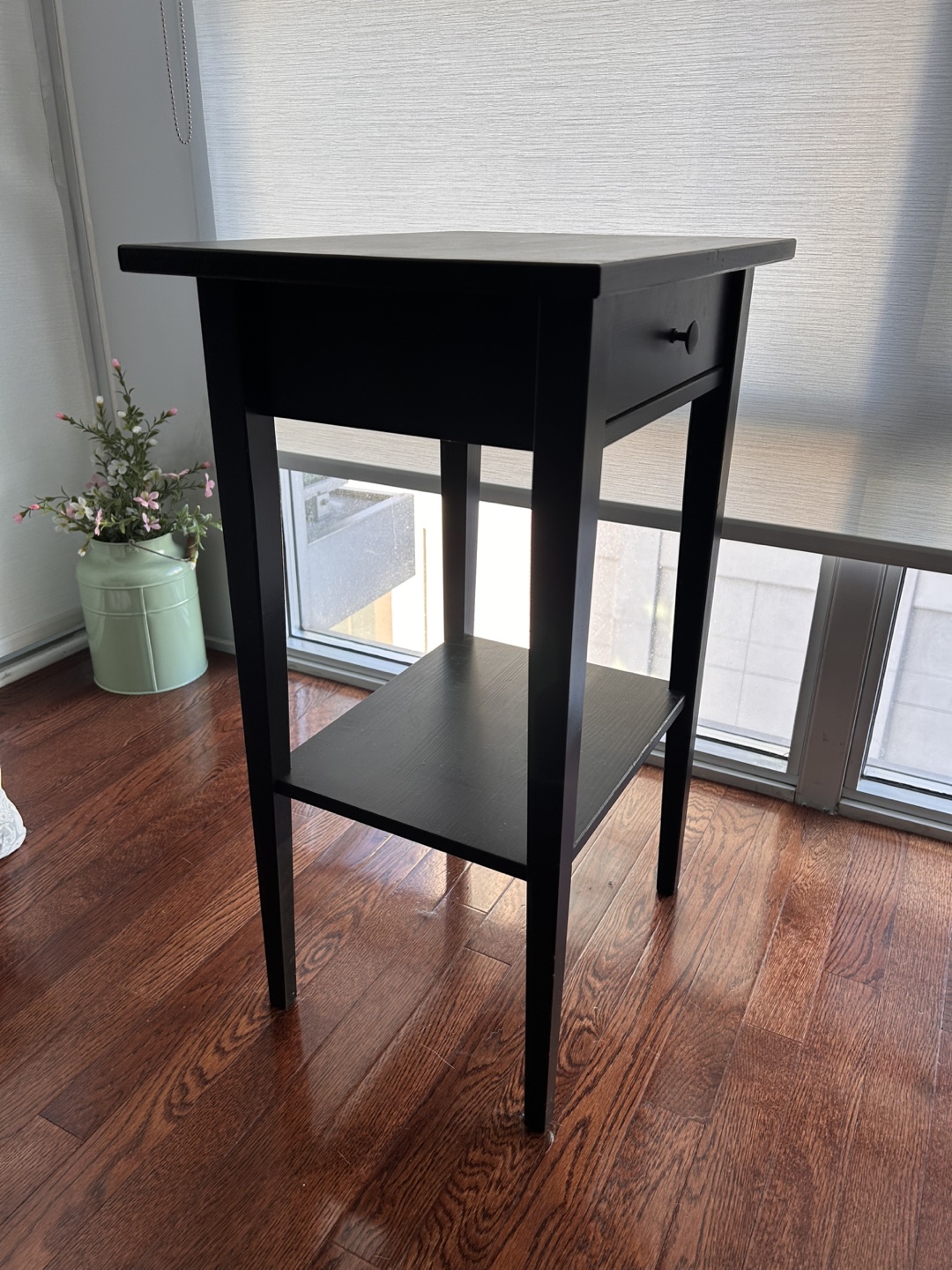 IKEA HEMNES Black Nightstand - photo 5