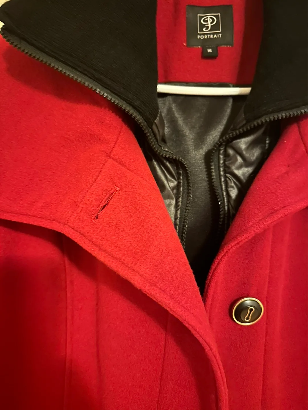 Women's Red Portrait Coat Size 16 image indicator(3)