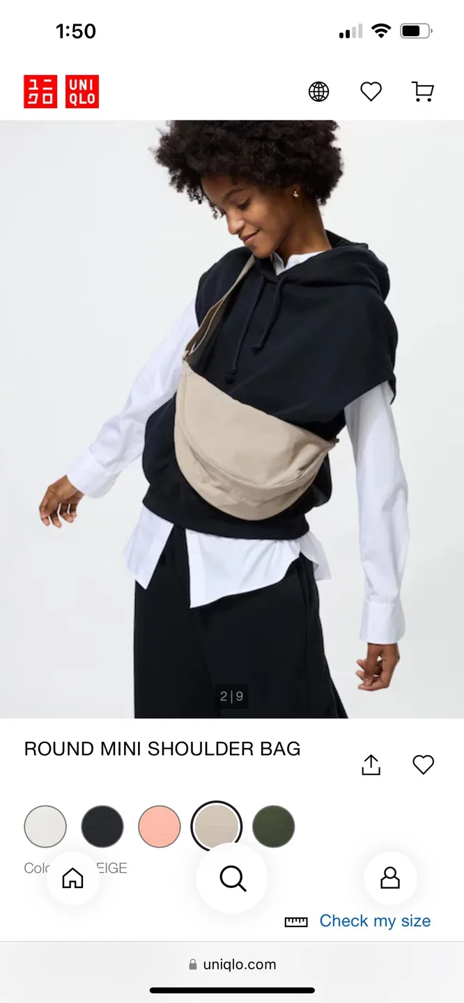 UNIQLO round crossbody bag BNWT image indicator(7)