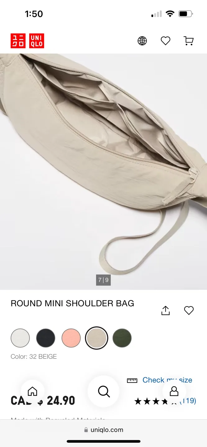 UNIQLO round crossbody bag BNWT image indicator(9)