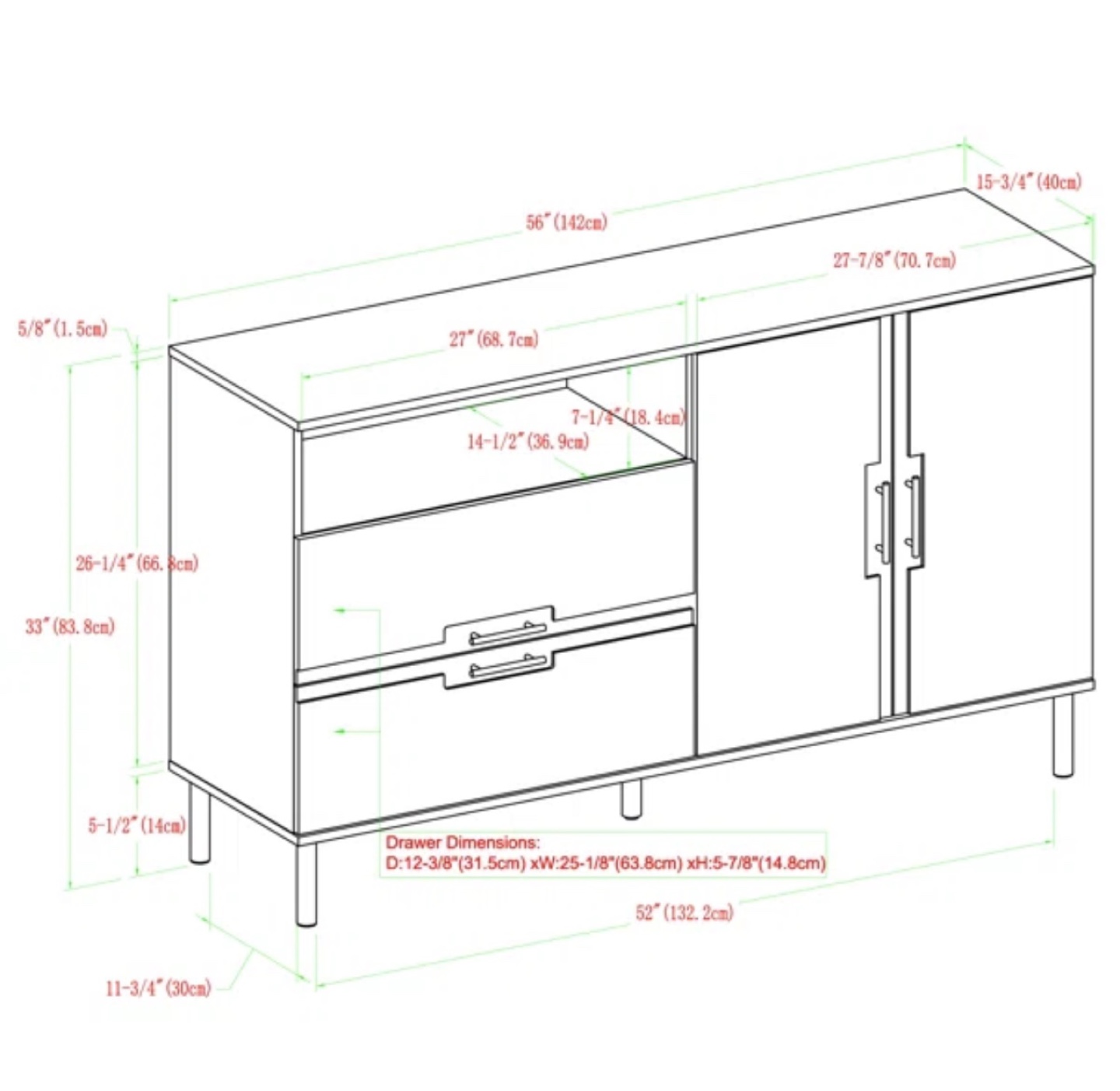 Mid-Century Modern Accent Cabinet - photo 3