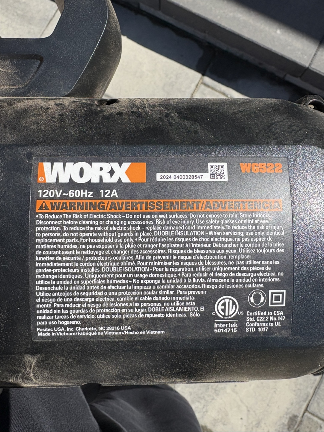 WORX WG522 TriVac 3-in-1 Leaf Blower Vacuum - photo 2