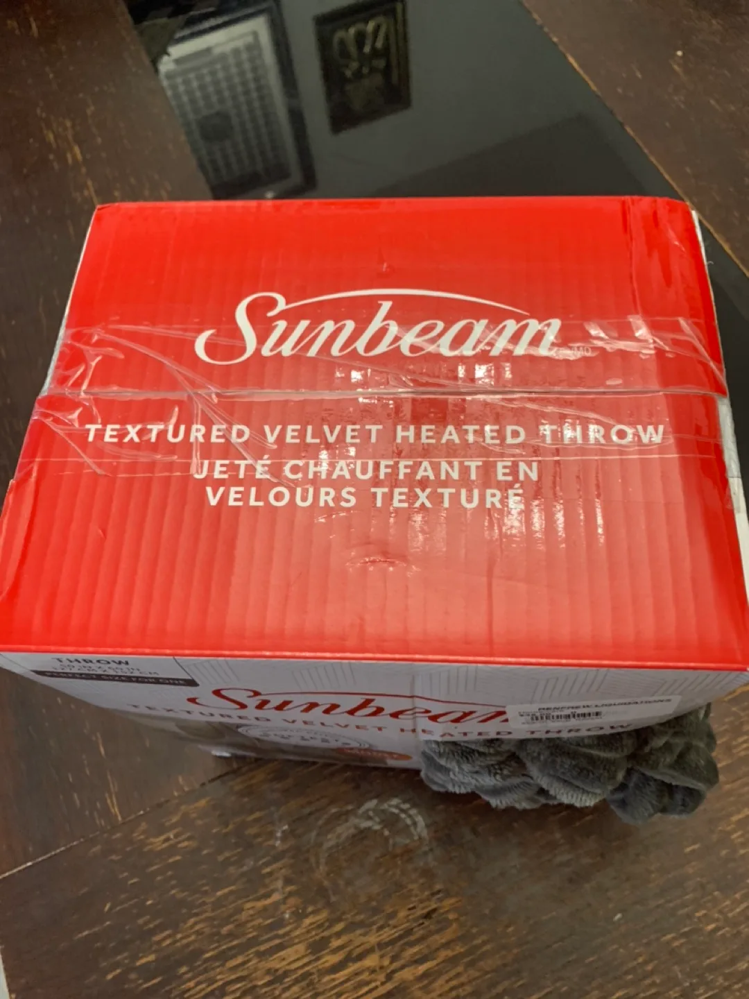 Sunbeam Textured Velvet Heated Throw Blanket image indicator(2)