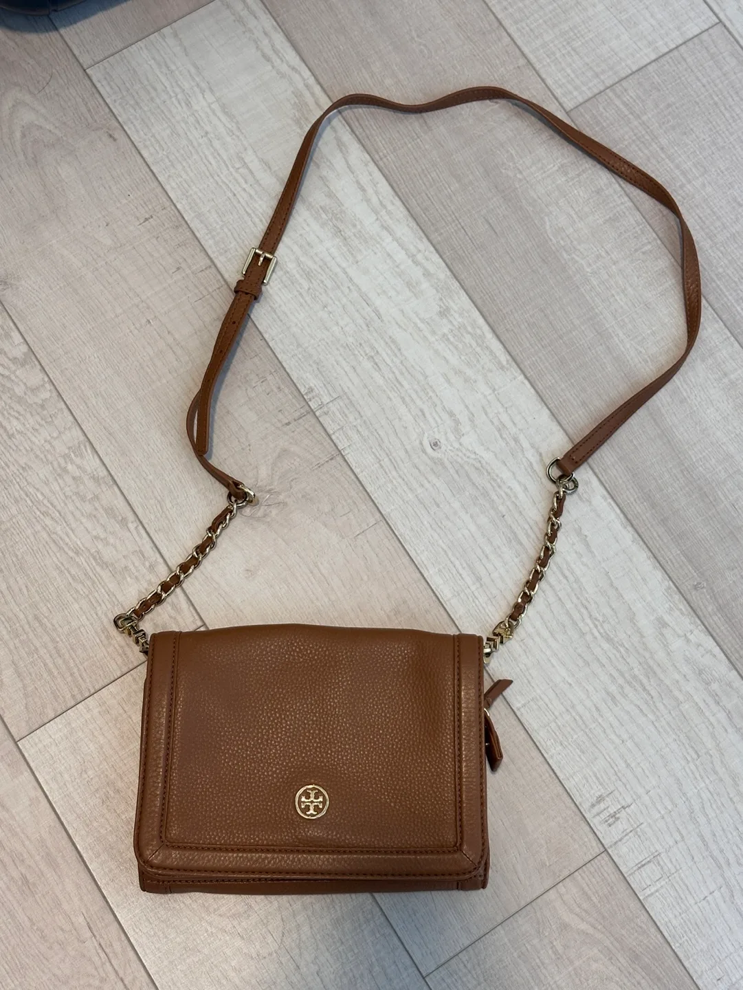 Tory Burch Brown Leather Crossbody Bag