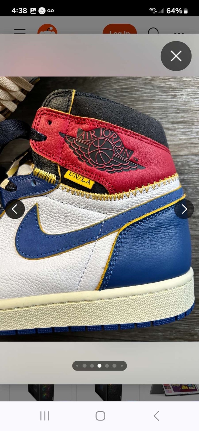 Men's Air Jordan 1 Retro High OG Union LA Storm Blue Size 10 - photo 4