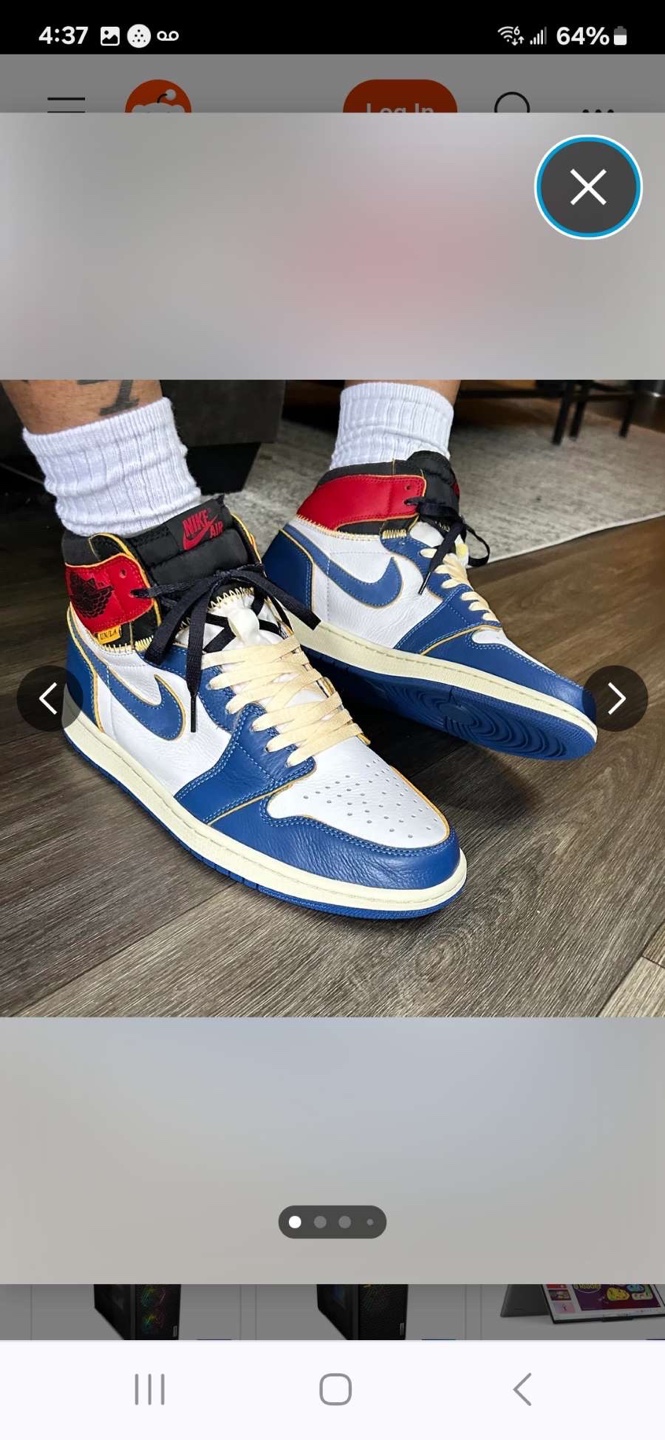 Men's Air Jordan 1 Retro High OG Union LA Storm Blue Size 10 - photo 5