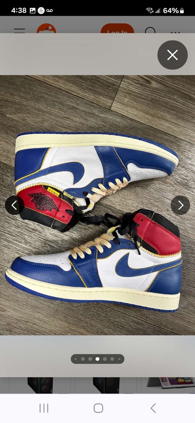 Men's Air Jordan 1 Retro High OG Union LA Storm Blue Size 10 - photo 3