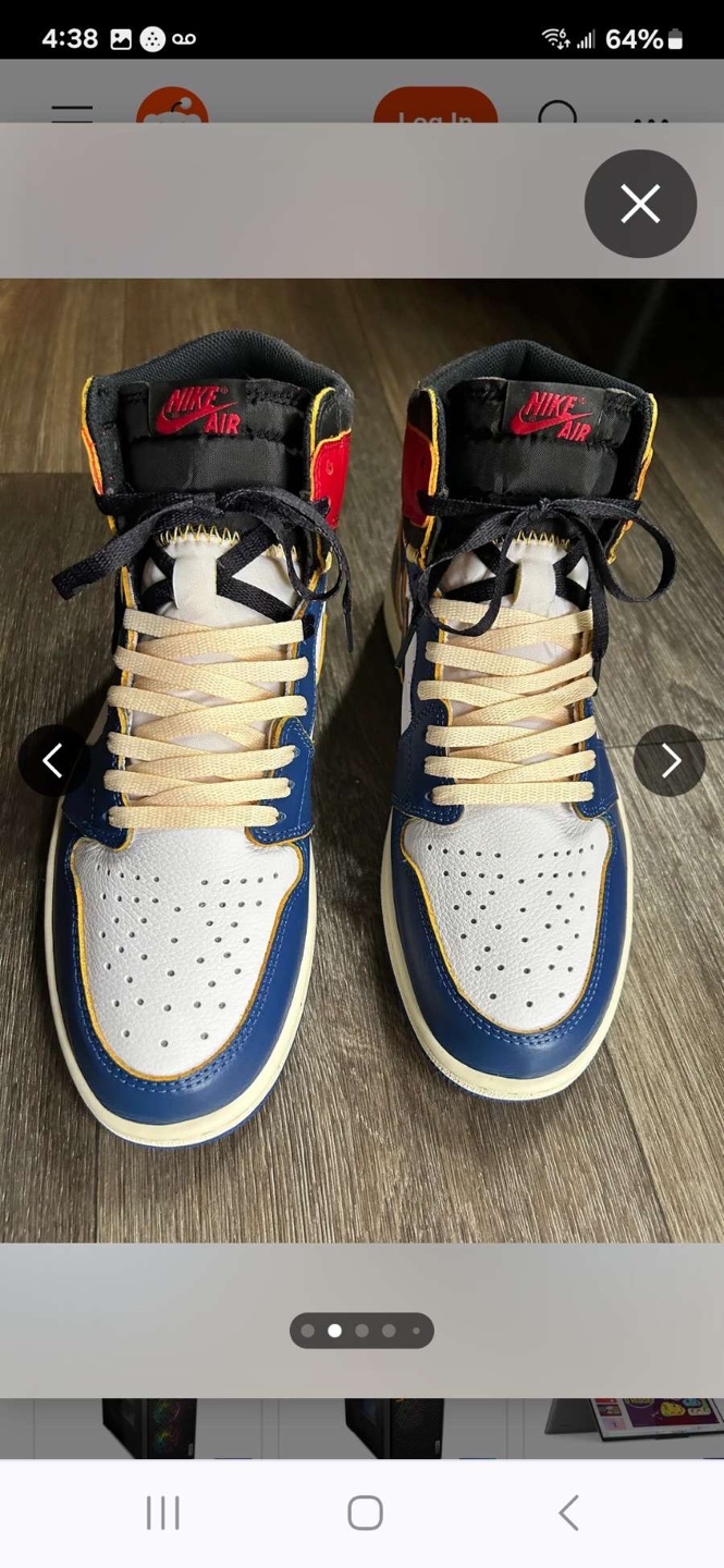 Men's Air Jordan 1 Retro High OG Union LA Storm Blue Size 10 - photo 2