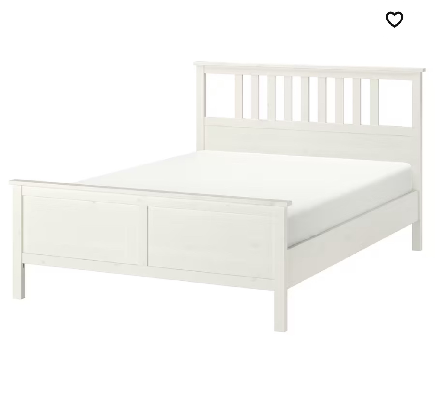 IKEA HEMNES White Queen Bed Frame with Storage