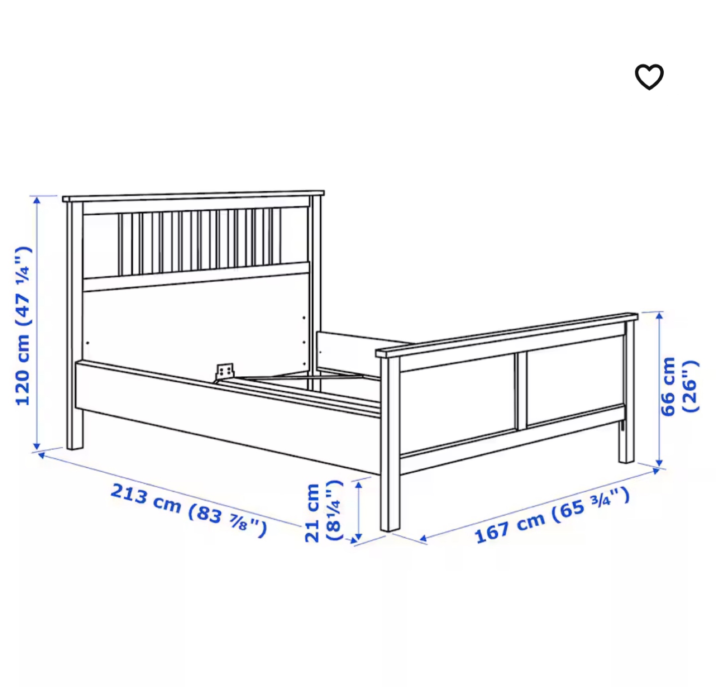 IKEA HEMNES White Queen Bed Frame with Storage - photo 2