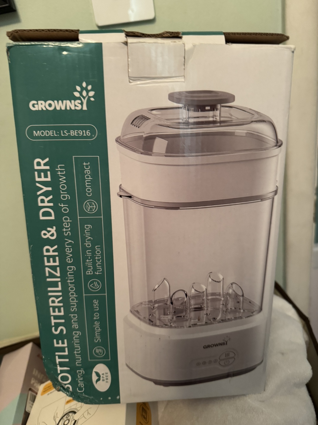 💚 Grownsy Baby Bottle Sterilizer & Dryer- LS-BE916