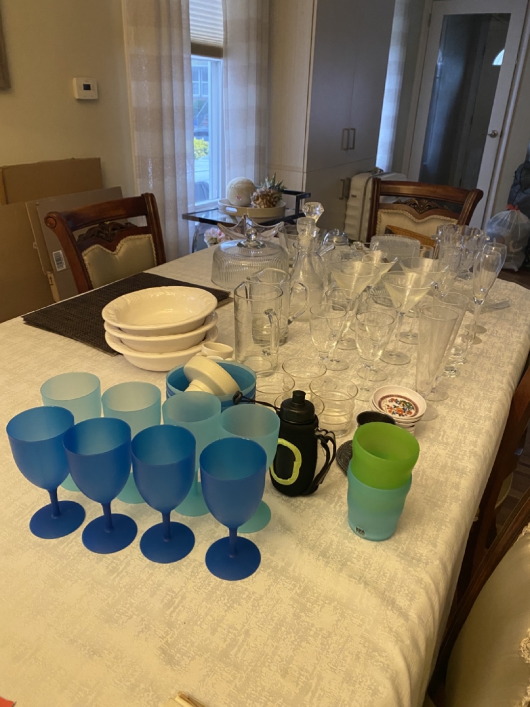 Large Lot of Glassware, Dishes, and Serving Pieces - photo 2