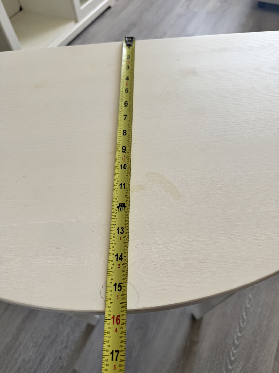 White Half-Moon Console Table - photo 3