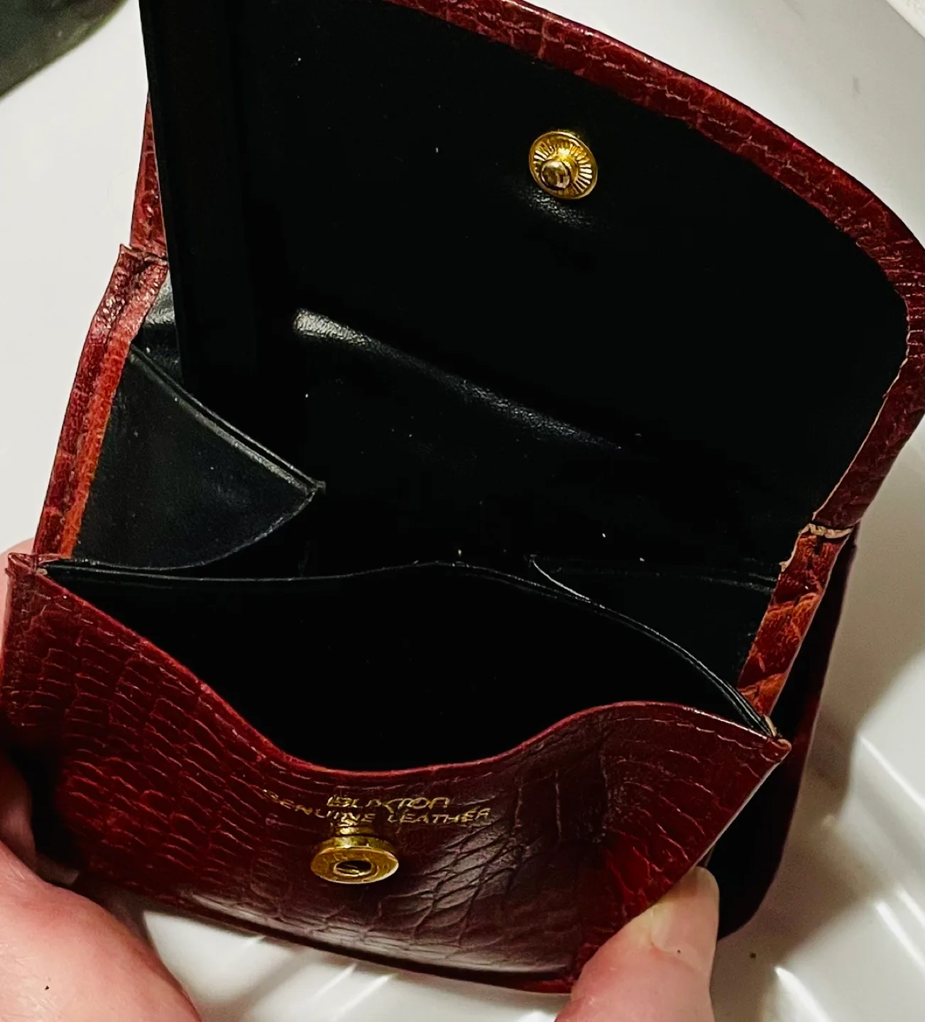 🇨🇦🍁💚Vintage Braxton Genuine Leather Coin Purse image indicator(5)