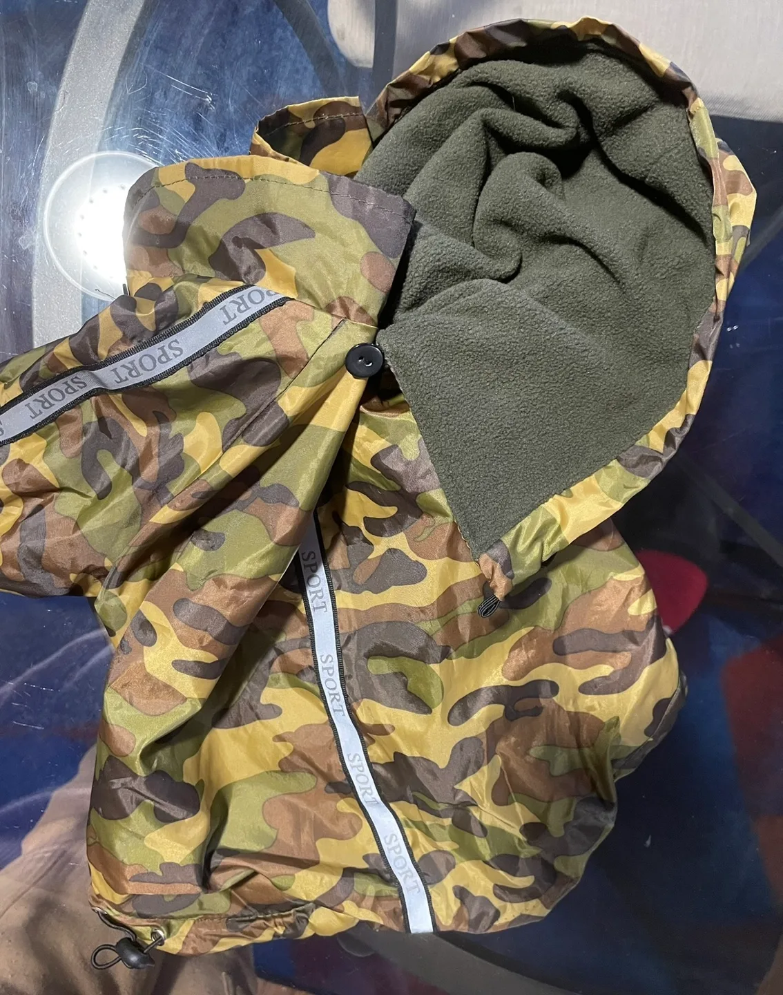 💚Camouflage Dog Jacket with Fleece Lining image indicator(4)