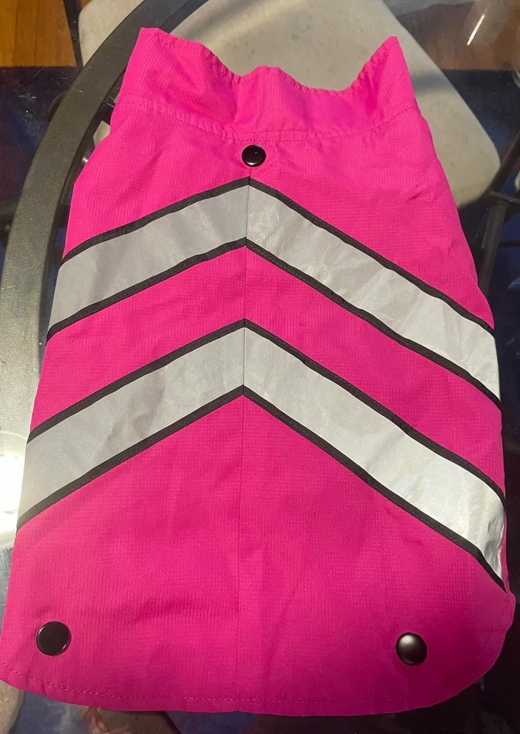 💚Pink Dog Raincoat with Reflective Stripes image indicator(3)