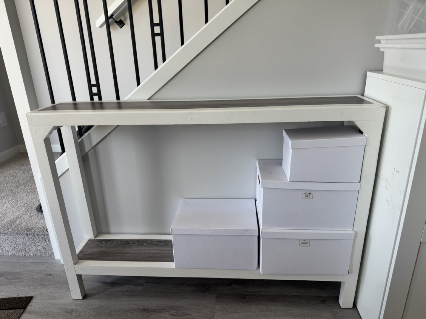 White and Grey Console Table